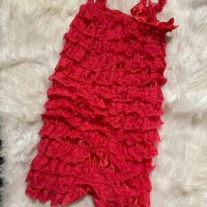 Watermelon Lace Romper  WATRL2XL  NWT Boutique